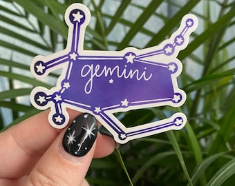 Gemini Sticker, Gemini Gifts, Zodiac Signs, Zodiac Gift, Zodiac Stickers, Gift for Him, Gift for Her, Valentines Day Gift, Sticker Laptop