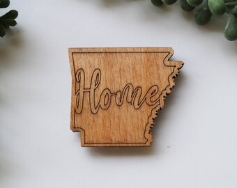 Arkansas State Home Magnet, Refrigerator Magnet, Magnet, Home Sweet Home, Gift for Her, Gift for Him, New Home Gift, Home State, Laser Cut