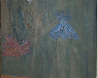 Scott Torkelson Original Oil on Canvas Moths to flame, bugs, light bulb, Untitled.