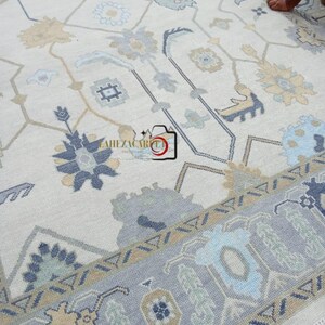 10X12 Beige, Grey Oushak rug muted 8x10/9X12/12x15 luxury Hand-knotted Vintage Antique Oushak Wool Area Rug for Living Room,Dining room!!