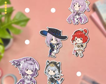 Honkai Star Sticker | Quantum 5 Sterne HSR Wasserdichter Aufkleber Kawaii Chibi Anime Aufkleber Honkai Charakter Aufkleber Anime Merch