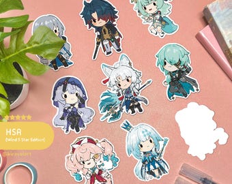 Honkai Star Rail Wind 5 Stern-Aufkleber: Wasserfester Anime-Aufkleber