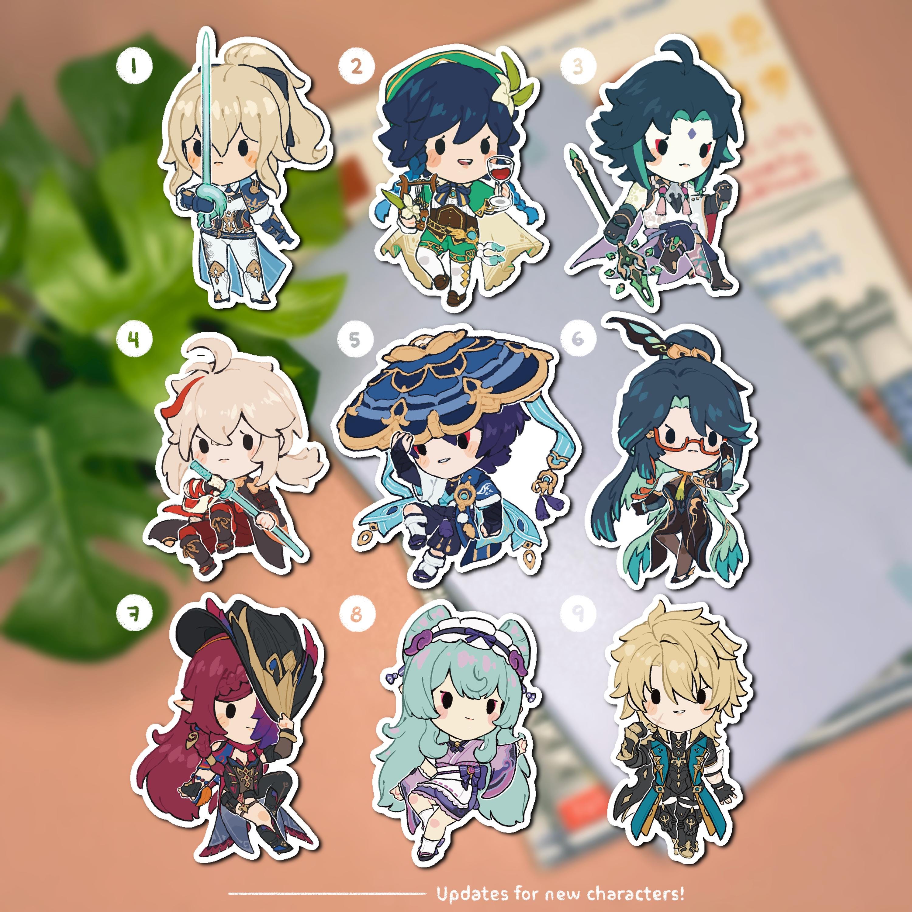 Anemo Genshin Impact 5 Star Character Sticker | Waterproof Anime Decal ...