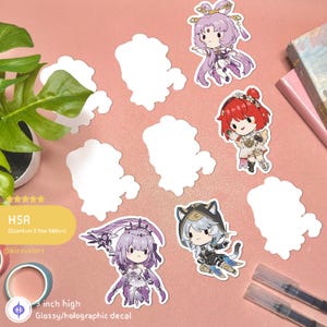 Honkai Star Rail Sticker: Quantum 5 Star HSR Waterproof Decal