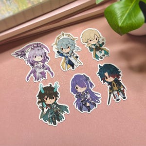 Randomized Cute HSR Mini Stickers | Gacha Sticker Kawaii Cute Waterproof Sticker Blind Box Video Game Stickers Anime Merch Gift