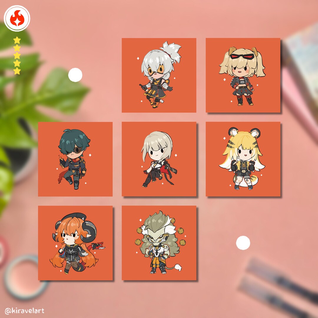 Zenless Zone Zero Print | 5 Star Fire Agent Kawaii Chibi Anime Art ...