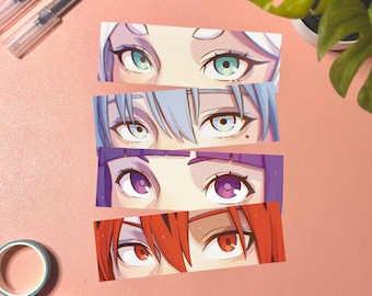 Frieren Anime Eye Decal Sticker: Waterproof Kawaii Holographic Anime Merch