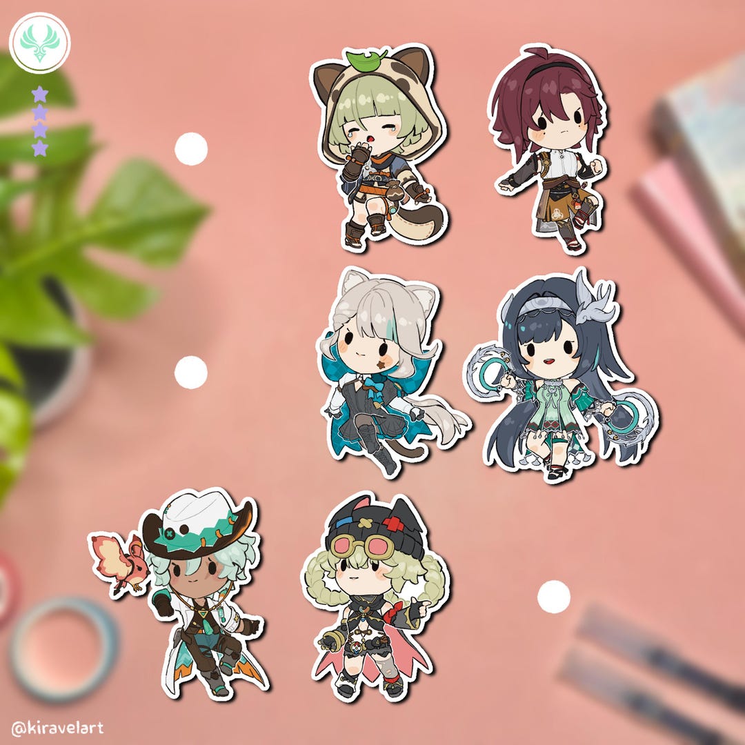 4 Star Anemo Genshin Impact Sticker | Waterproof Anime Decal, Video ...