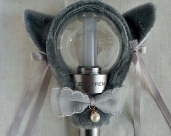 Enhypen Engenebong Ver.1/2 Light Stick Cover | Ribbon Bow Decor | Kpop Concert Accessory | Fanmade Cover for Enhypen Lightstick