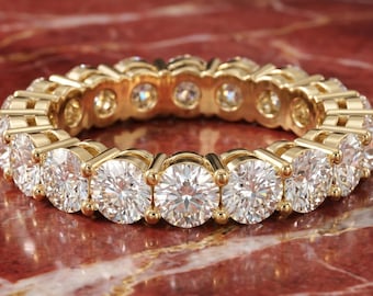 14K Gold Affordable Wedding Band – Lab-Grown Stone Jewelry Ethical Stacking Ring