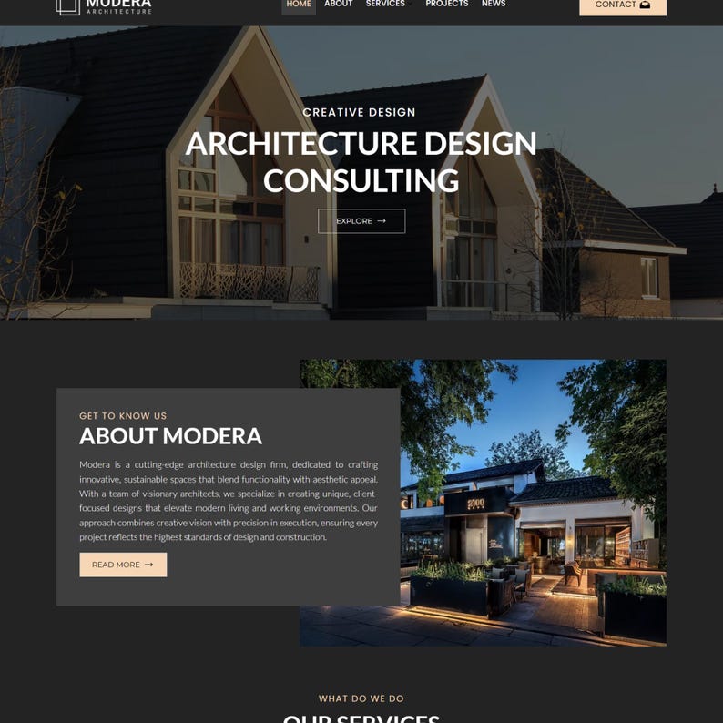 Interior Design Wix Website Template for Architects, Home Decor Studios ...