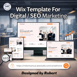 SEO Agency & Digital Marketing Wix Studio Template | Business Website | Instant Download | Free Support