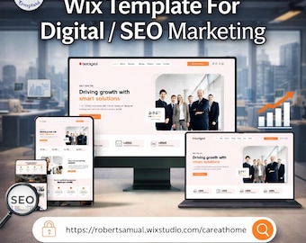 Plantilla de Wix Studio para agencia de SEO y marketing digital / Sitio web empresarial / Descarga instantánea / Soporte gratuito