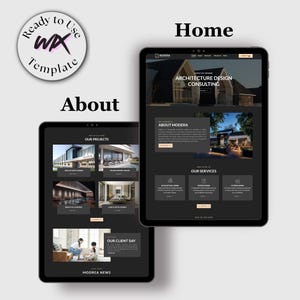 Interior Design Wix Website Template for Architects, Home Decor Studios ...