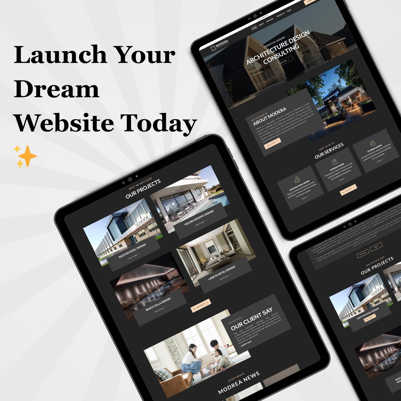 Interior Design Wix Website Template for Architects, Home Decor Studios ...