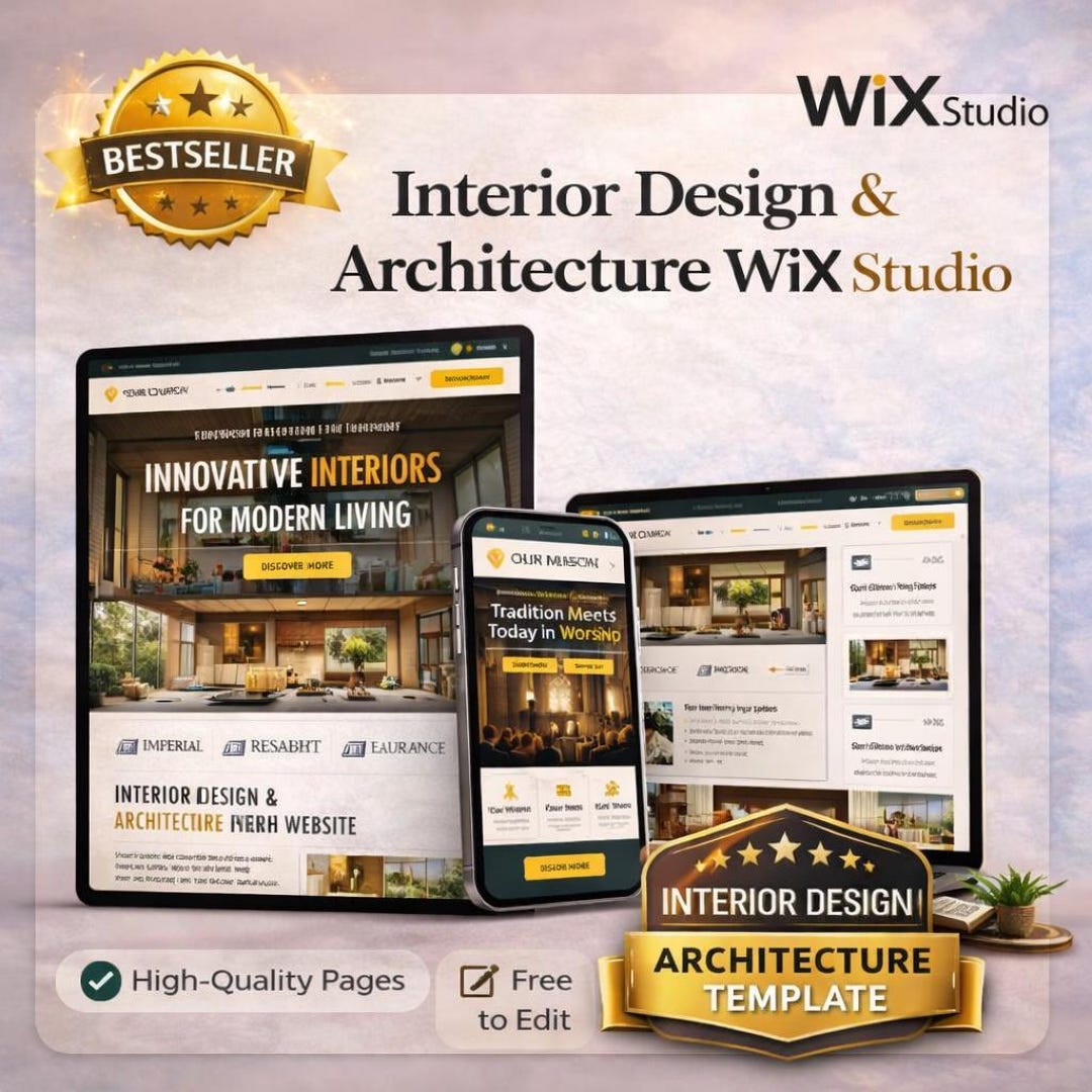 Wix Studio Template: Interior Design, Architecture, Construction ...