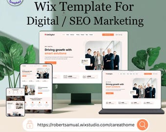 Plantilla de sitio web para agencia digital Wix Studio / Sitio web empresarial de SEO y marketing / Descarga instantánea