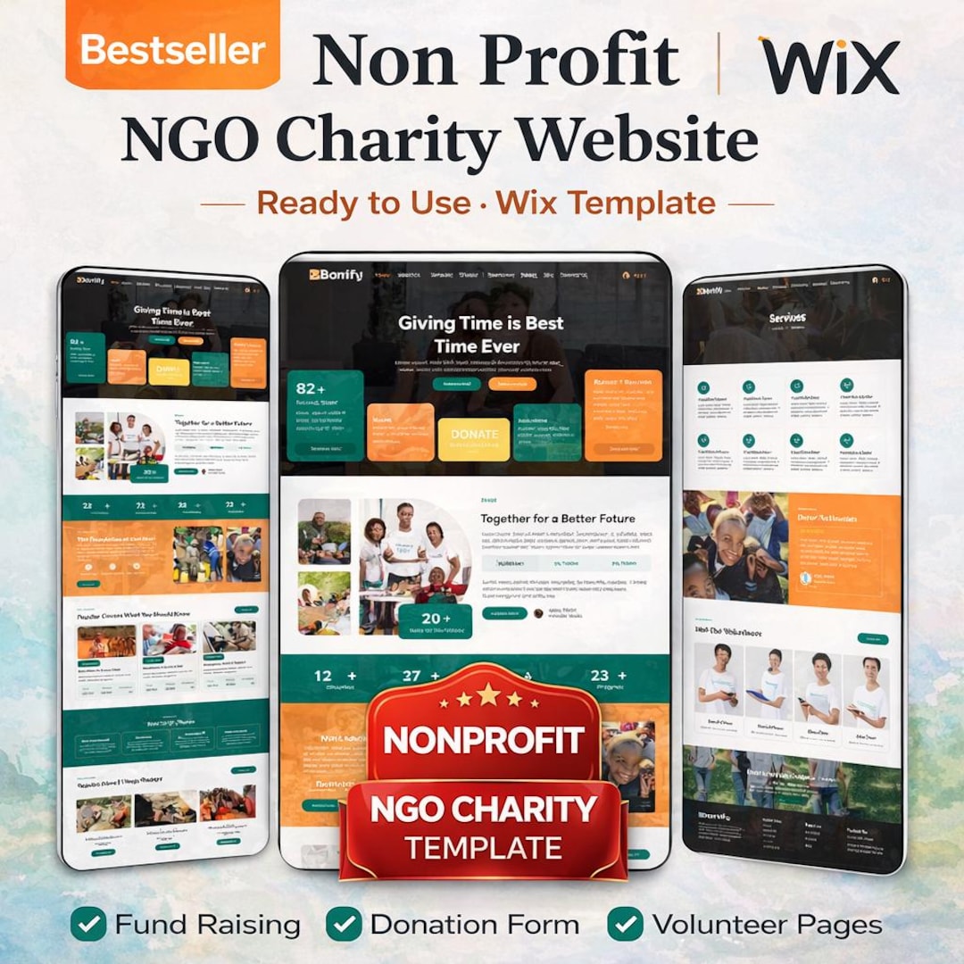 NGO Wix Studio Website Template | Charity Donation Fundraising Design ...