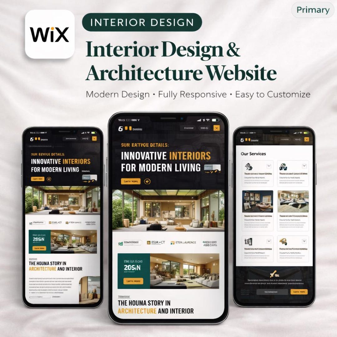Wix Studio Interior Design Website Template | Architecture Business ...