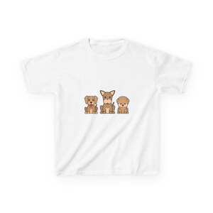 Cute Dog Friends Kids Tee, Adorable Graphic Tee for Animal Lovers, Gifts for Kids, Birthday Present, Fun Everyday Wear