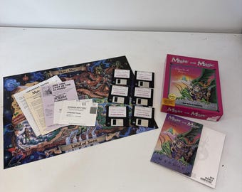 Might And Magic: Clouds Of Xeen, Vintage PC Game, 5.25 disc, 1992, CIB, First Ed