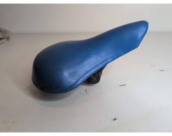 Vintage Troxel Bicycle Saddle Blue Seat Spring Coil