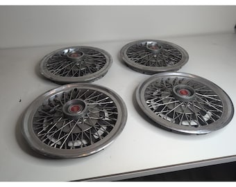 Vintage 1977-80 Ford Pinto Mercury Bobcat 13" Wire Spoke Hubcap Wheel Cover