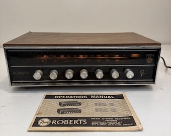 Vintage Roberts Rheem AM/FM Stereo Receiver Model #30 Japan w/ Operators Manual