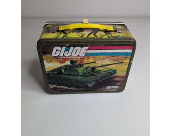 VTG 1982 Thermoskan G.I. Joe A Real American Hero metalen lunchbox Hasbro No Thermos