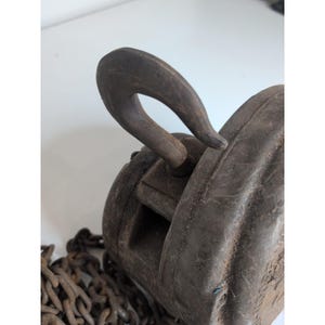 Vtg CM Wirbelsturm Modell M 1 Tonne manueller Kettenfallaufzug 15 'Lift mit Kette + Haken Bild 3