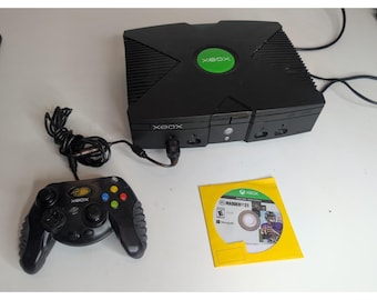 Original OG XBOX Console Bundle w 1 Controller And Madden 21 Game + Power Cord