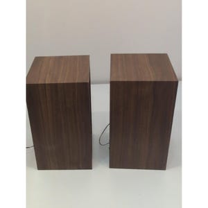 Altavoces Sony vintage de madera de los años 70, 2 gabinetes marrones, estéreo doméstico, para colgar en la pared. imagen 4