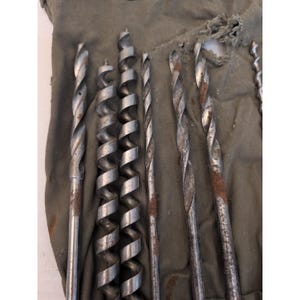 Lot Of 19 Vintage Antique Drill Bits Bell System Irwin Greenlee With Canvas Case image 8