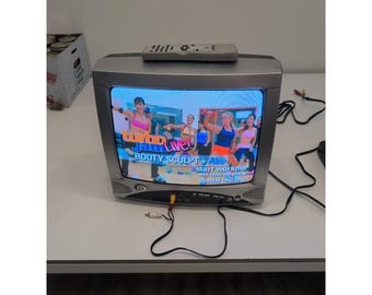 Durabrand 13" DU1301 Durabrand CRT 480i CRT TV 2004 Con Remonte ¡Probado y funcionando!