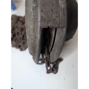 Vtg CM Wirbelsturm Modell M 1 Tonne manueller Kettenfallaufzug 15 'Lift mit Kette + Haken Bild 6