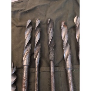Lot Of 19 Vintage Antique Drill Bits Bell System Irwin Greenlee With Canvas Case image 6