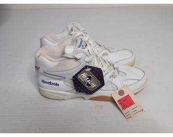 Seltene Vintage Reebok Hexalite Sneakers Damen Größe 48 mit Tags Weiß Blau