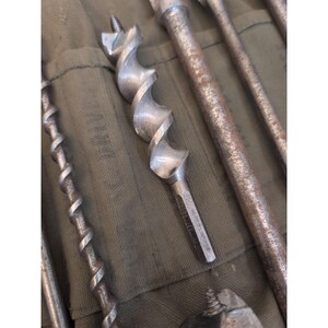 Lot Of 19 Vintage Antique Drill Bits Bell System Irwin Greenlee With Canvas Case image 10