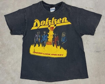 Vintage 1985 Dokken Under Lock and Key Tour Band T-shirt Band Tee