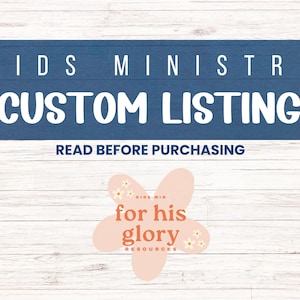 Custom Ministry Resource | Editable Canva Design | Children&#39;s Ministry, Church Templates, Volunteer Tools Made for You