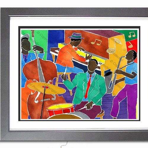 Jazz Wall Art Black Art African American Art Music Etsy