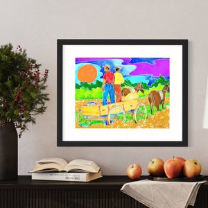 Working Together Black Art Print, African American Art, Watercolor Print, Home Decor Art,, Wall Art, Home Decor Art