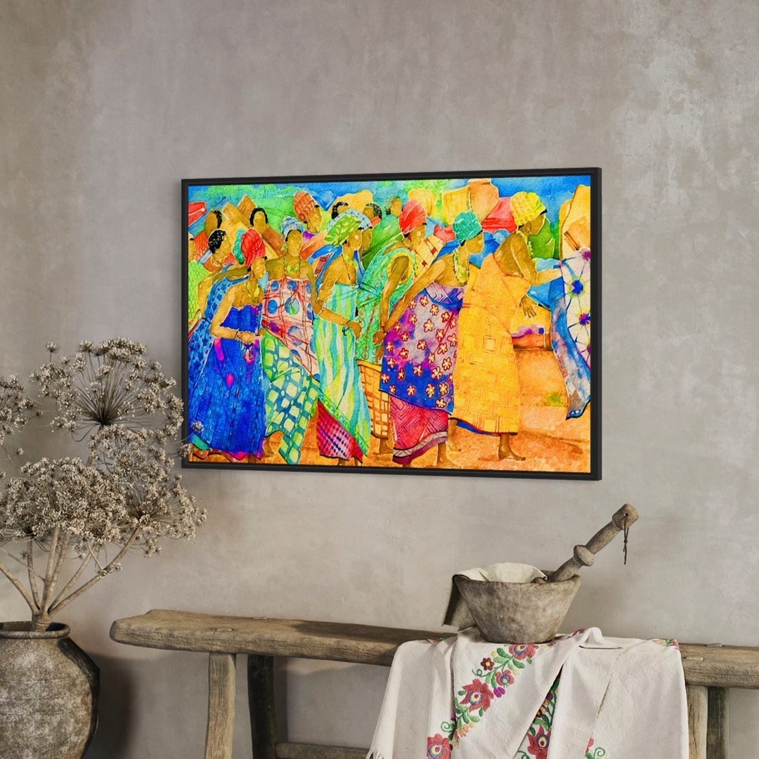 Celebration African Art Canvas African American Art for Etsy