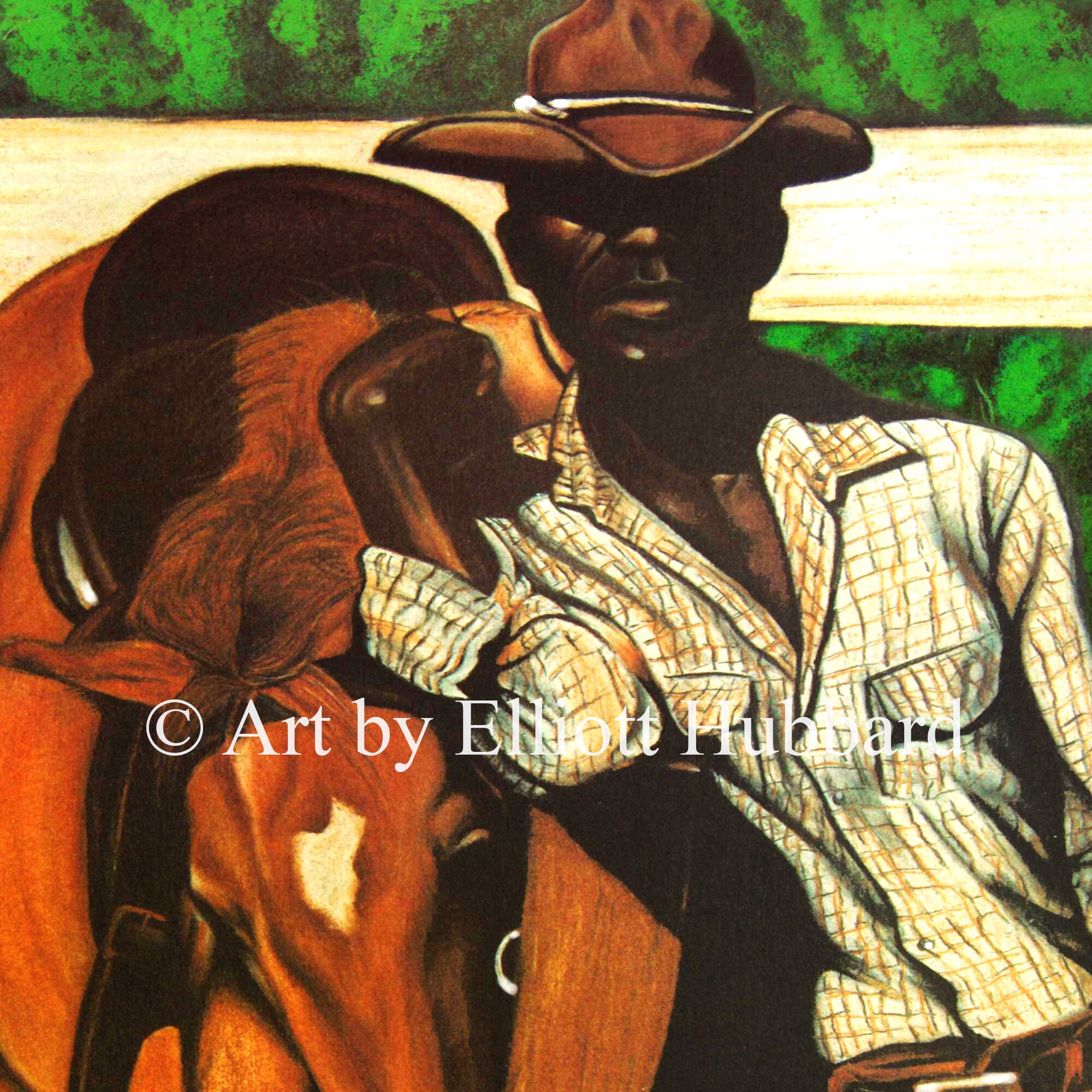 The Black Cowboy Canvas Wall Art African American Art Black Etsy