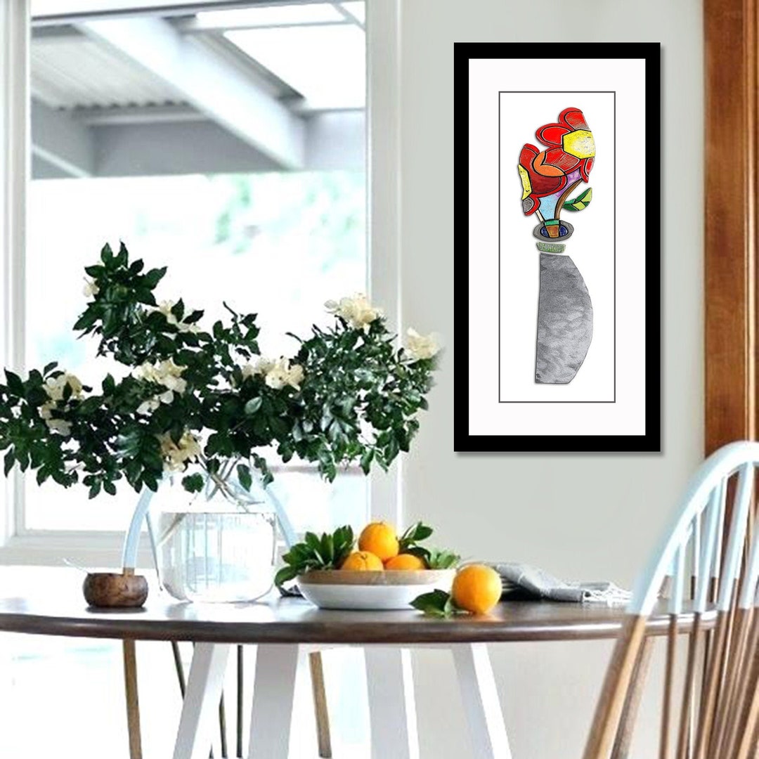 Flower in Vase Art Print – Modern Floral Home Decor - Etsy