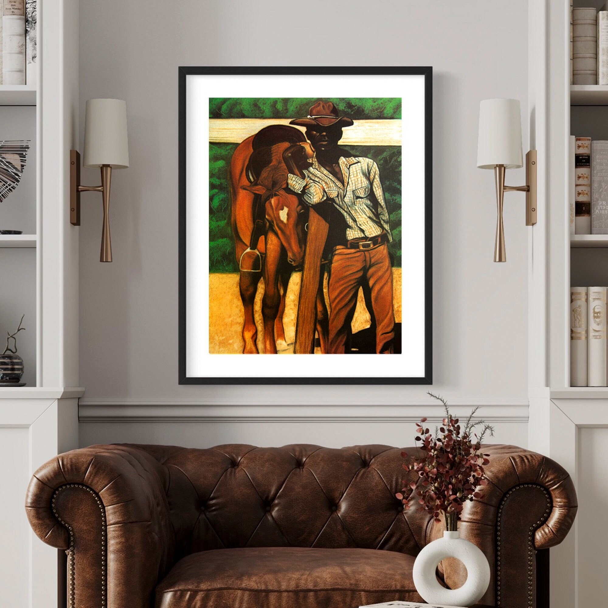 The Black Cowboy African American Art Print Black Art Black Cowboy ...