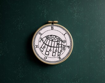 Bifrons Sigil Cross Stitch Pattern – Ars Goetia Demonology Embroidery Design