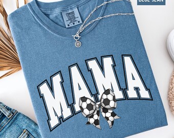 Camiseta de mamá futbolera Comfort Colors®, regalo para el Día de la Madre, deportiva, unisex, tallas S-3XL