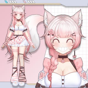 Färdig Live2D Vtuber-modell: Klar att använda, kompatibel med VTubeStudio