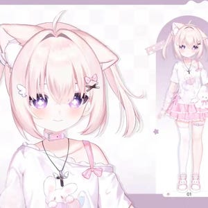 Dziewczyna Otaku | Gotowy model Live2D | VtuberStudio |